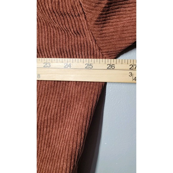Madewell Womens Size Lg Corduroy Cropped Button-up Long Sleeve Shirt Terracota - Picture 4 of 6